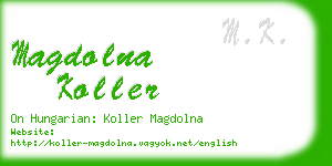 magdolna koller business card